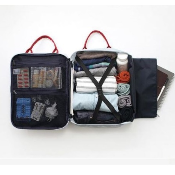 NEW Travel Luggage Bag (Light Blue/Navy Blue) - Picture 3 of 8